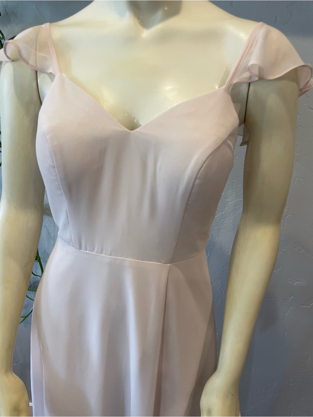 Azazie formal Back-Tie Chiffon Maxi Dress in Soft Blush 4 - Picture 4 of 8